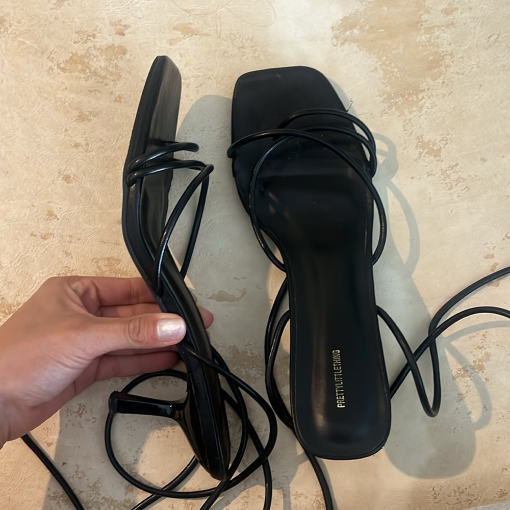 PLT - Black Strappy Sandals